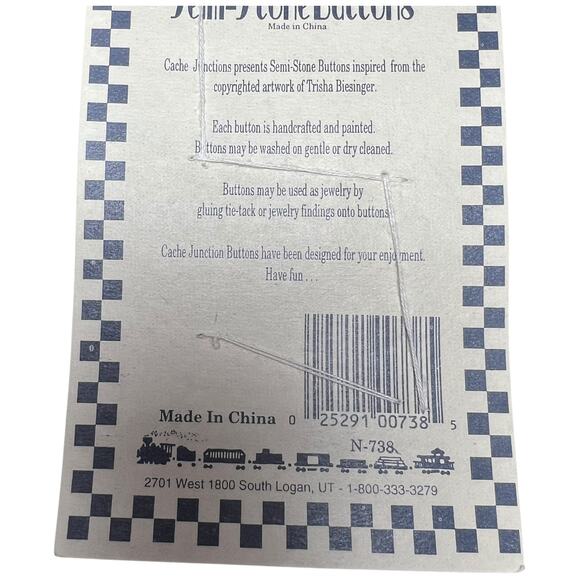 Cache Junction Cat Bird Quilt Novelty Buttons Handcrafted Original Card - Picture 6 of 7